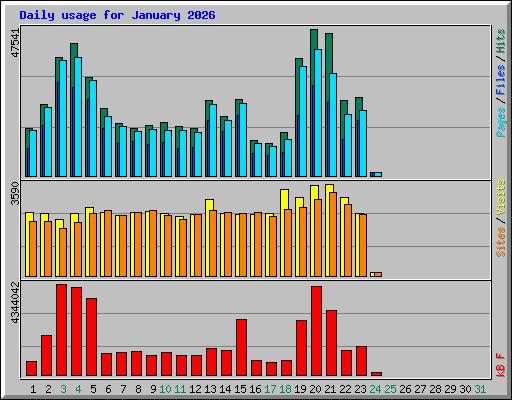 Daily usage for January 2026