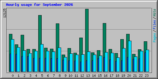 Hourly usage for September 2026