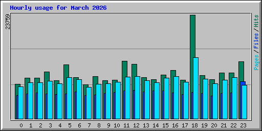 Hourly usage for March 2026